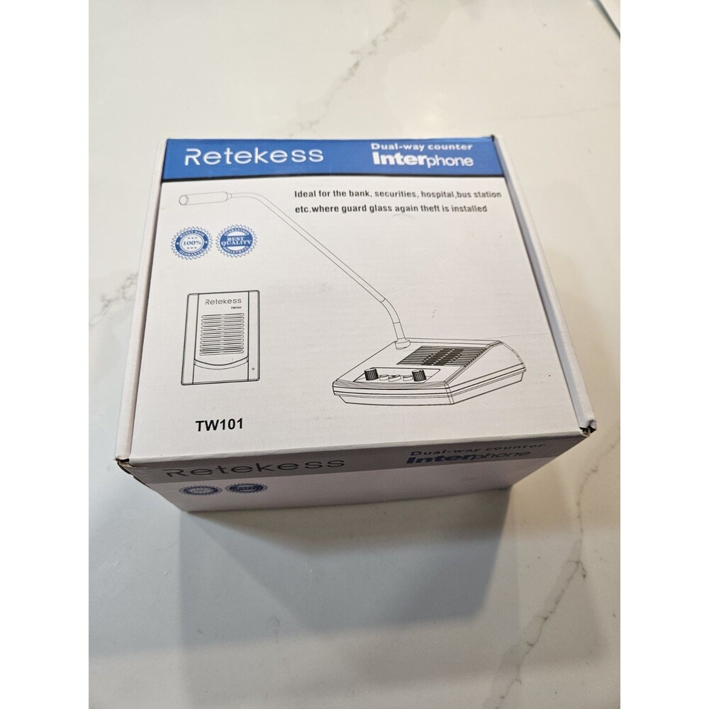 Retekess Dual-Way Window Counter Intercom/Interphone TW101